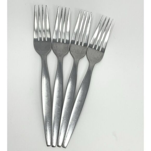 ONEIDA TERESA Stainless Steel Satin Dinner Forks 8.25” Set Of 4 Discontinued - Picture 1 of 5